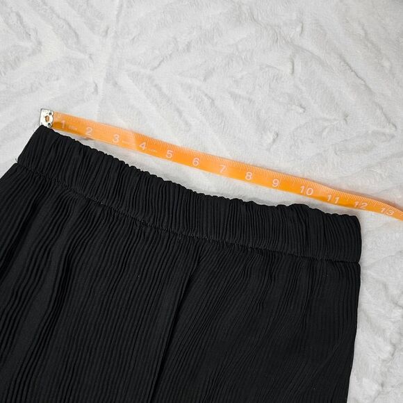 Black Sheer Mini Accordion Pleat Mini Skirt & Sheer Maxi Overlay Skirt Goth Punk - Picture 6 of 9